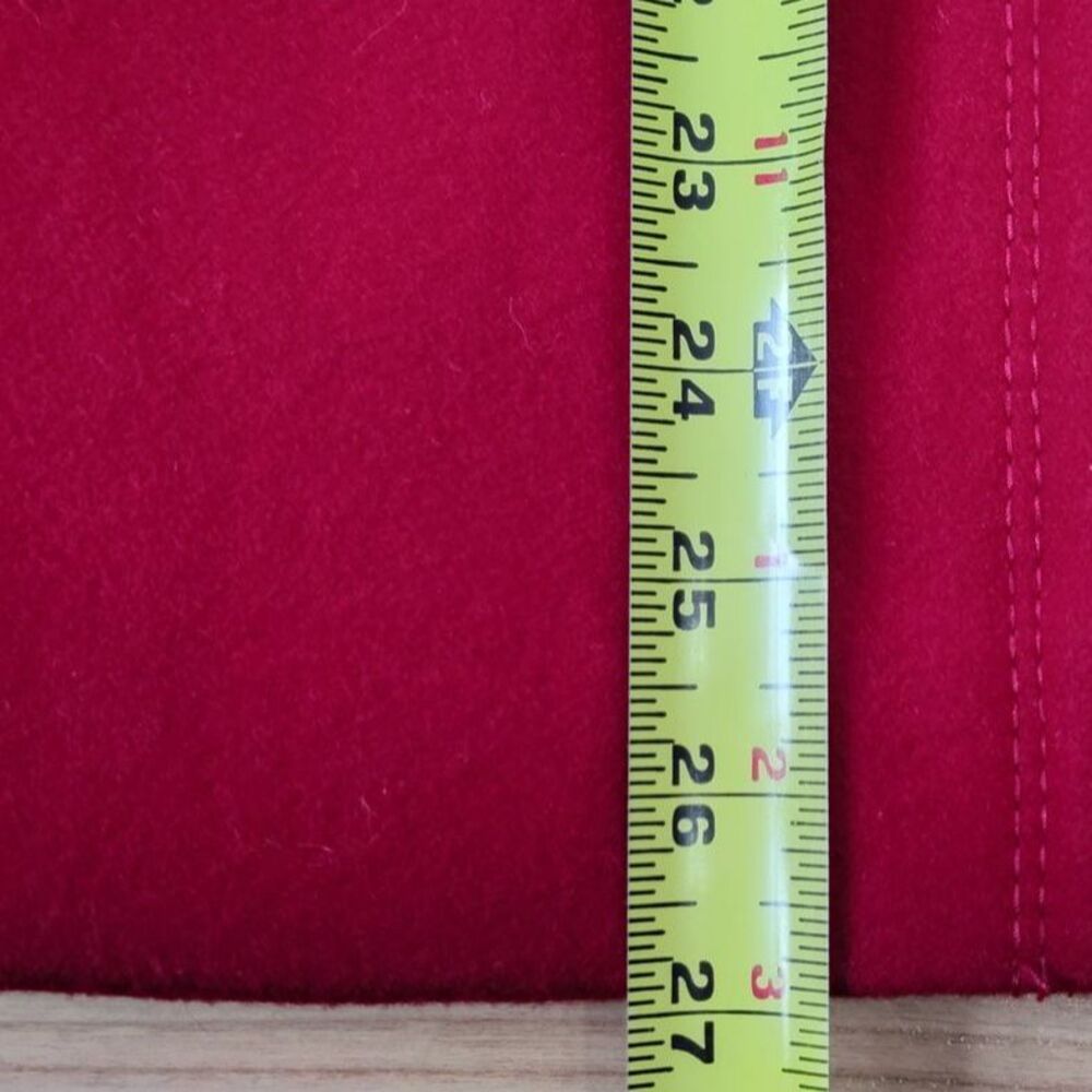 Tommy Hilfiger Cardinal Red Wool Blend Peacoat Size 6 - Picture 9 of 11